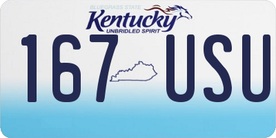 KY license plate 167USU