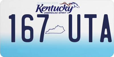 KY license plate 167UTA