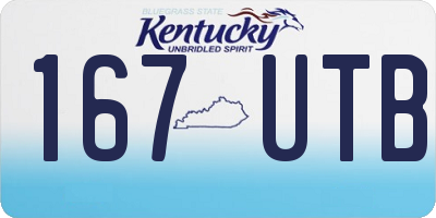 KY license plate 167UTB