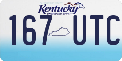 KY license plate 167UTC