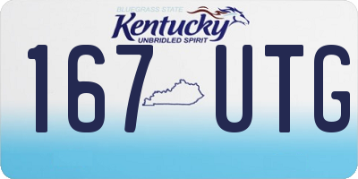 KY license plate 167UTG