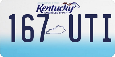 KY license plate 167UTI