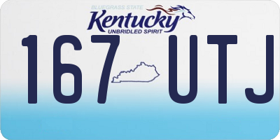 KY license plate 167UTJ