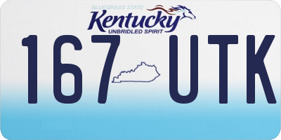 KY license plate 167UTK