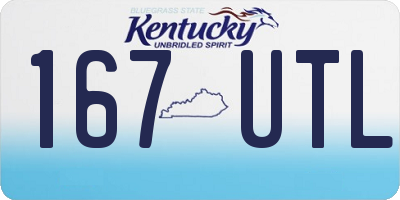 KY license plate 167UTL