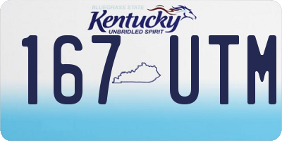 KY license plate 167UTM