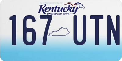 KY license plate 167UTN