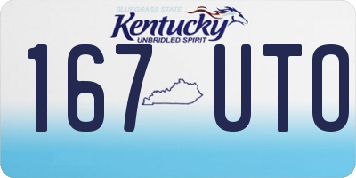 KY license plate 167UTO