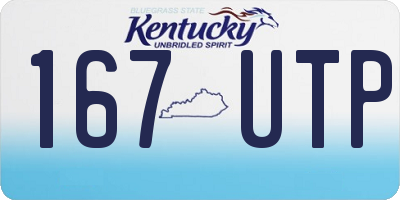 KY license plate 167UTP