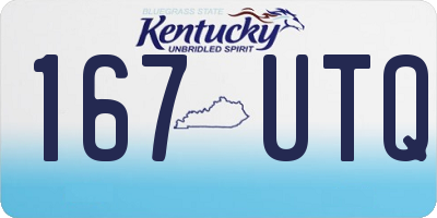 KY license plate 167UTQ
