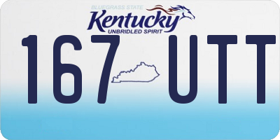 KY license plate 167UTT