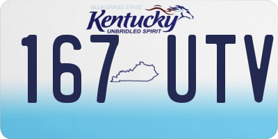 KY license plate 167UTV