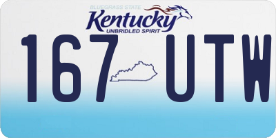 KY license plate 167UTW
