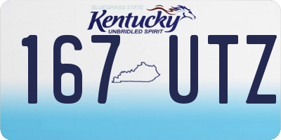 KY license plate 167UTZ