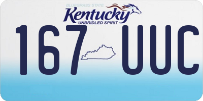 KY license plate 167UUC