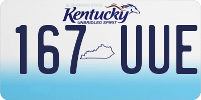 KY license plate 167UUE