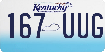 KY license plate 167UUG