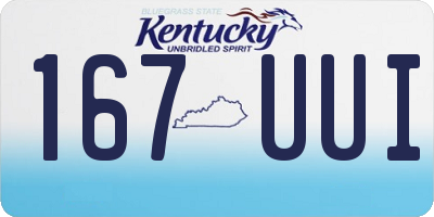 KY license plate 167UUI
