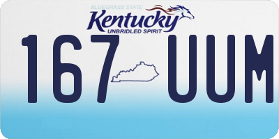 KY license plate 167UUM