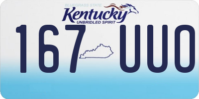 KY license plate 167UUO