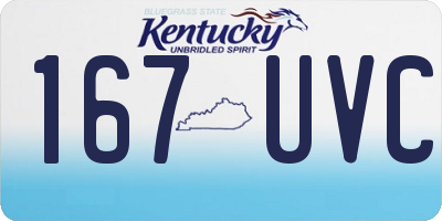 KY license plate 167UVC