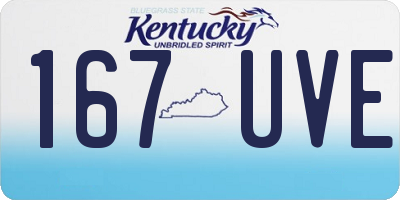 KY license plate 167UVE