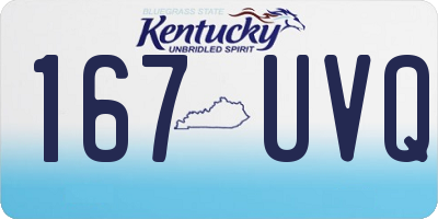 KY license plate 167UVQ