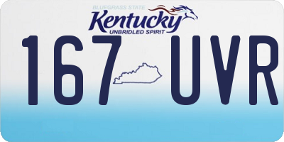 KY license plate 167UVR