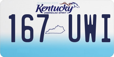 KY license plate 167UWI