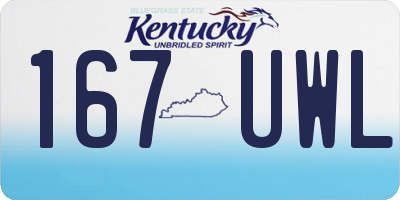 KY license plate 167UWL