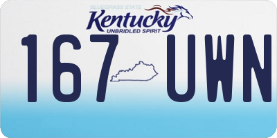 KY license plate 167UWN