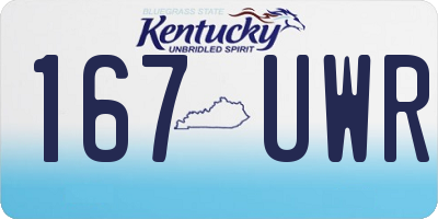 KY license plate 167UWR