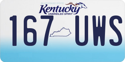 KY license plate 167UWS