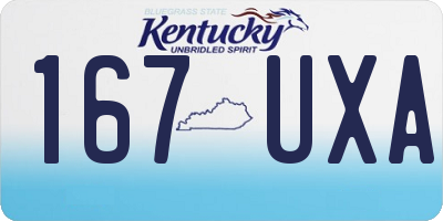 KY license plate 167UXA