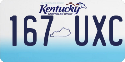 KY license plate 167UXC