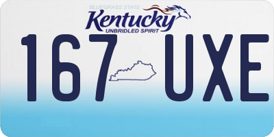 KY license plate 167UXE