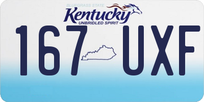 KY license plate 167UXF
