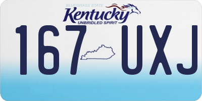 KY license plate 167UXJ
