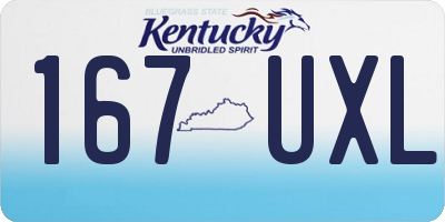 KY license plate 167UXL