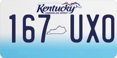 KY license plate 167UXO