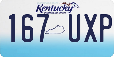 KY license plate 167UXP