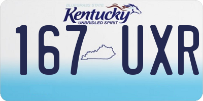 KY license plate 167UXR