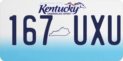 KY license plate 167UXU
