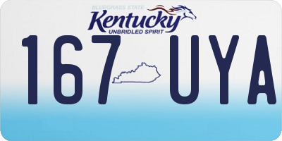 KY license plate 167UYA