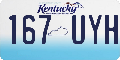 KY license plate 167UYH