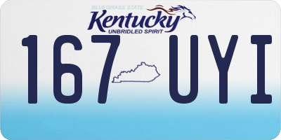 KY license plate 167UYI