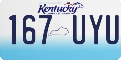 KY license plate 167UYU