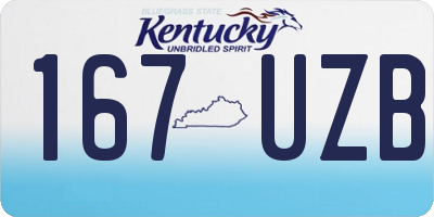 KY license plate 167UZB
