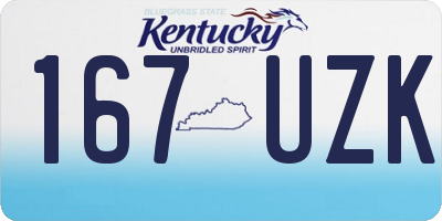 KY license plate 167UZK