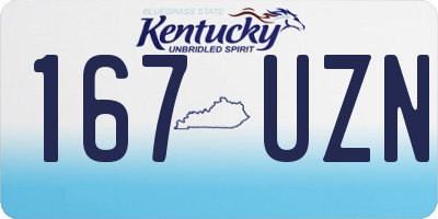 KY license plate 167UZN
